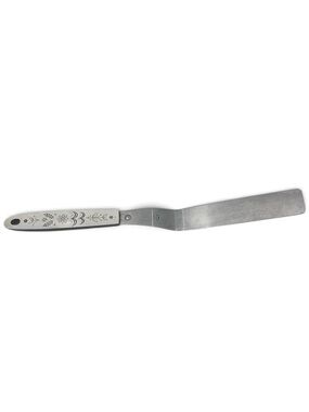 Vintage Flint USA Stainless Steel Offset Icing Spatula Harvest Wheat Baking MCM